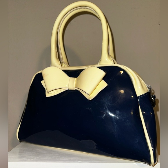 Hell Bunny - Navy Blue Bow Bag - Picture 2 of 7